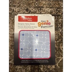 Playtex Baby Diaper Genie Expressions BLUE TILE Fabric Sleeve NEW